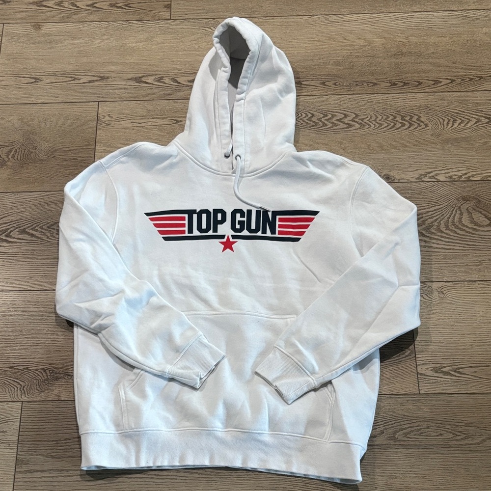 H&M White Top Gun Hoodie